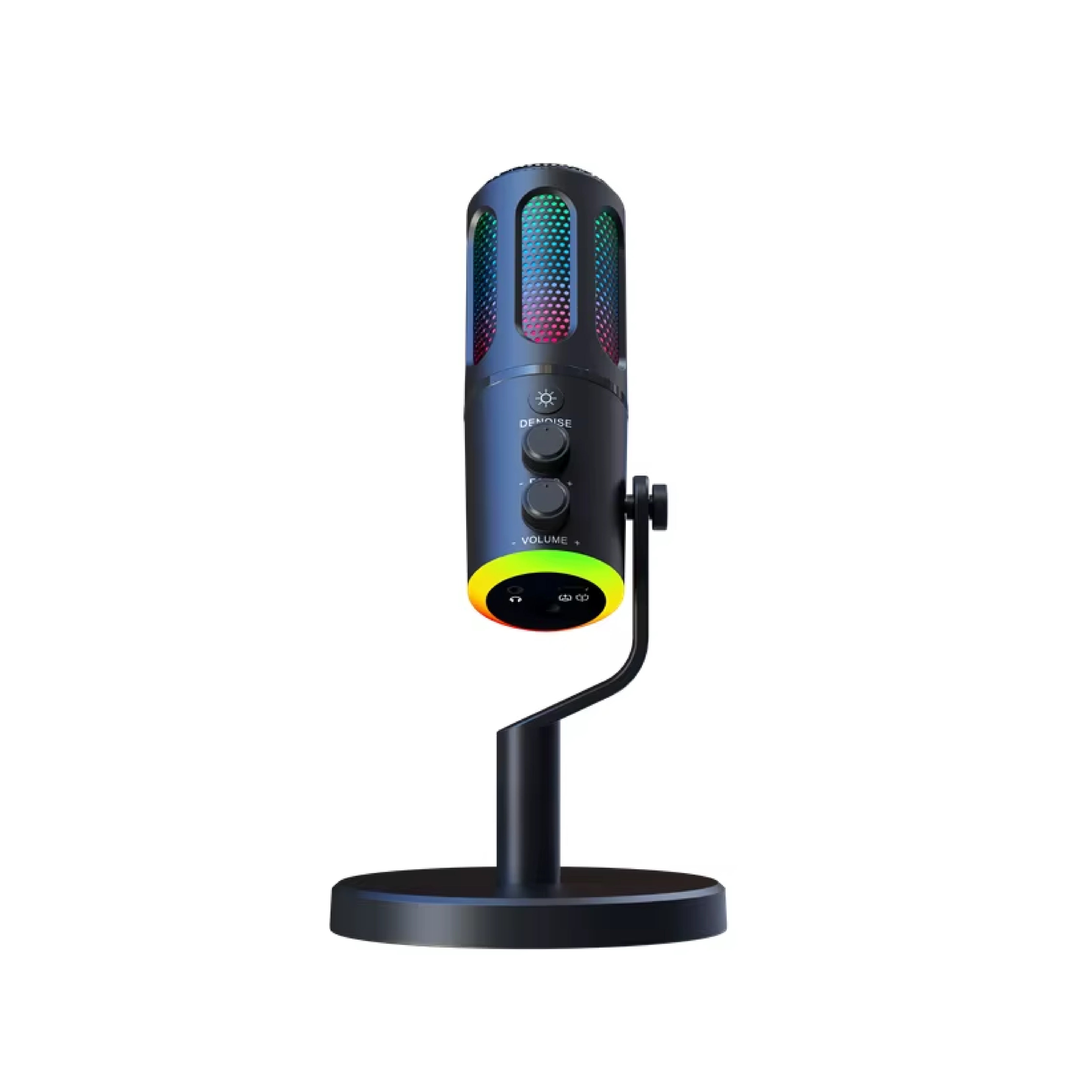 Condenser Microphone Noise Cancellation with RGB Lights
