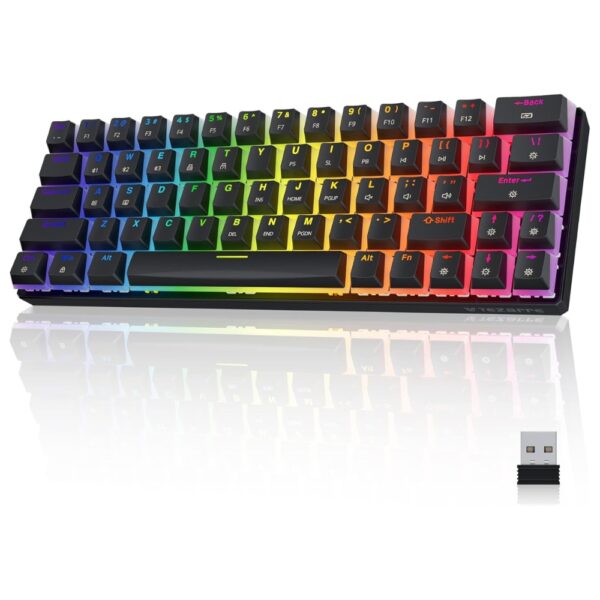 TEZARRE TK-63 Pro RGB WiRELESS MECHANiCAL GAMiNG KEYBOARD Bk