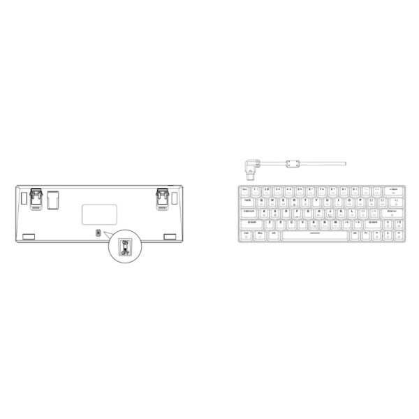 TEZARRE TK-63 Pro RGB WiRELESS MECHANiCAL GAMiNG KEYBOARD Bk