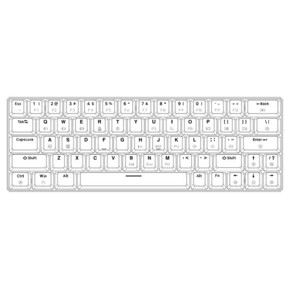 TEZARRE TK-63 Pro RGB WiRELESS MECHANiCAL GAMiNG KEYBOARD Bk