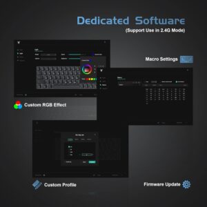 TEZARRE TK-63 Pro RGB WiRELESS MECHANiCAL GAMiNG KEYBOARD Bk