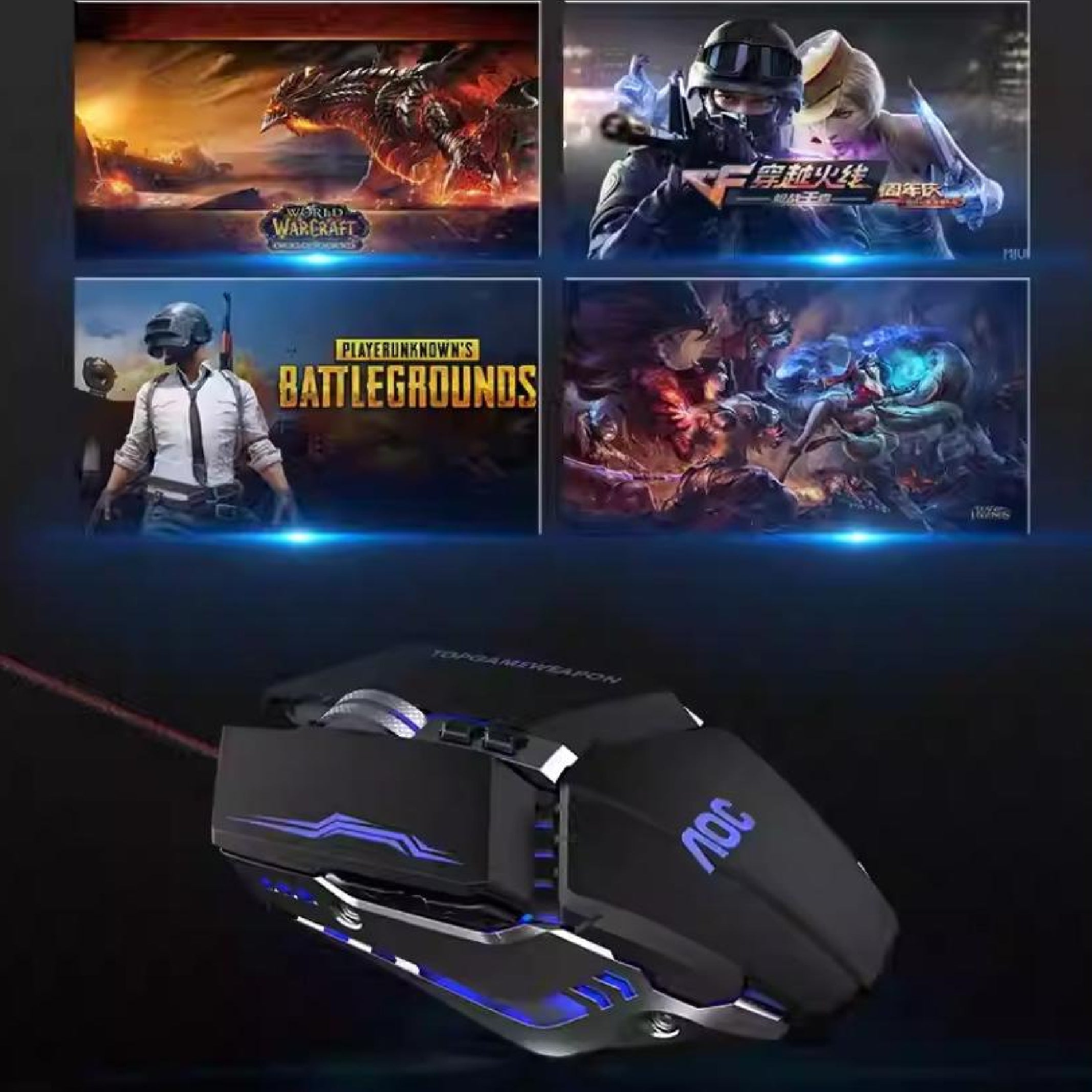 AOC RGB Gaming Mouse – High Precision 4-DPI Levels