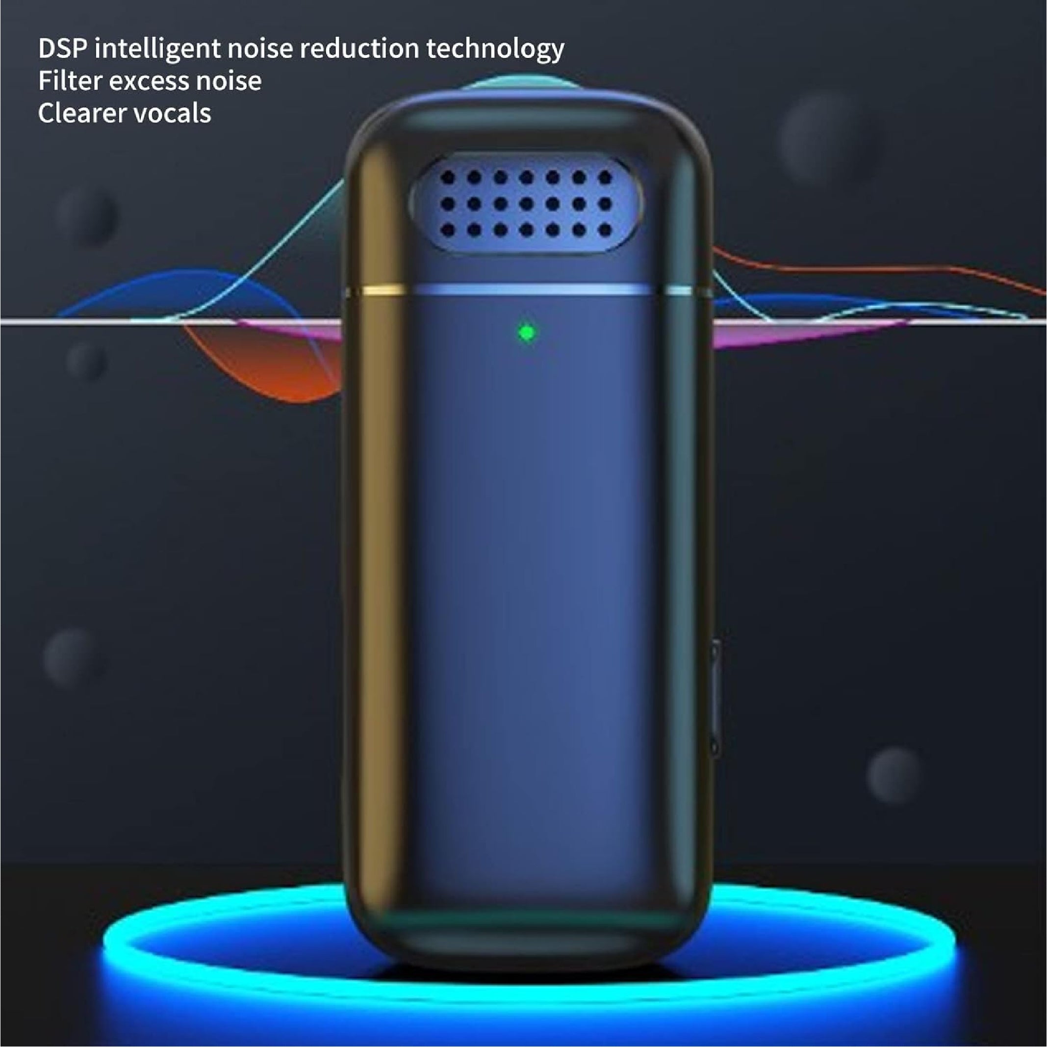 Wireless Hawk Microphone, 2.4G Type C Receiver Mini Lapel Mic with Charging Case