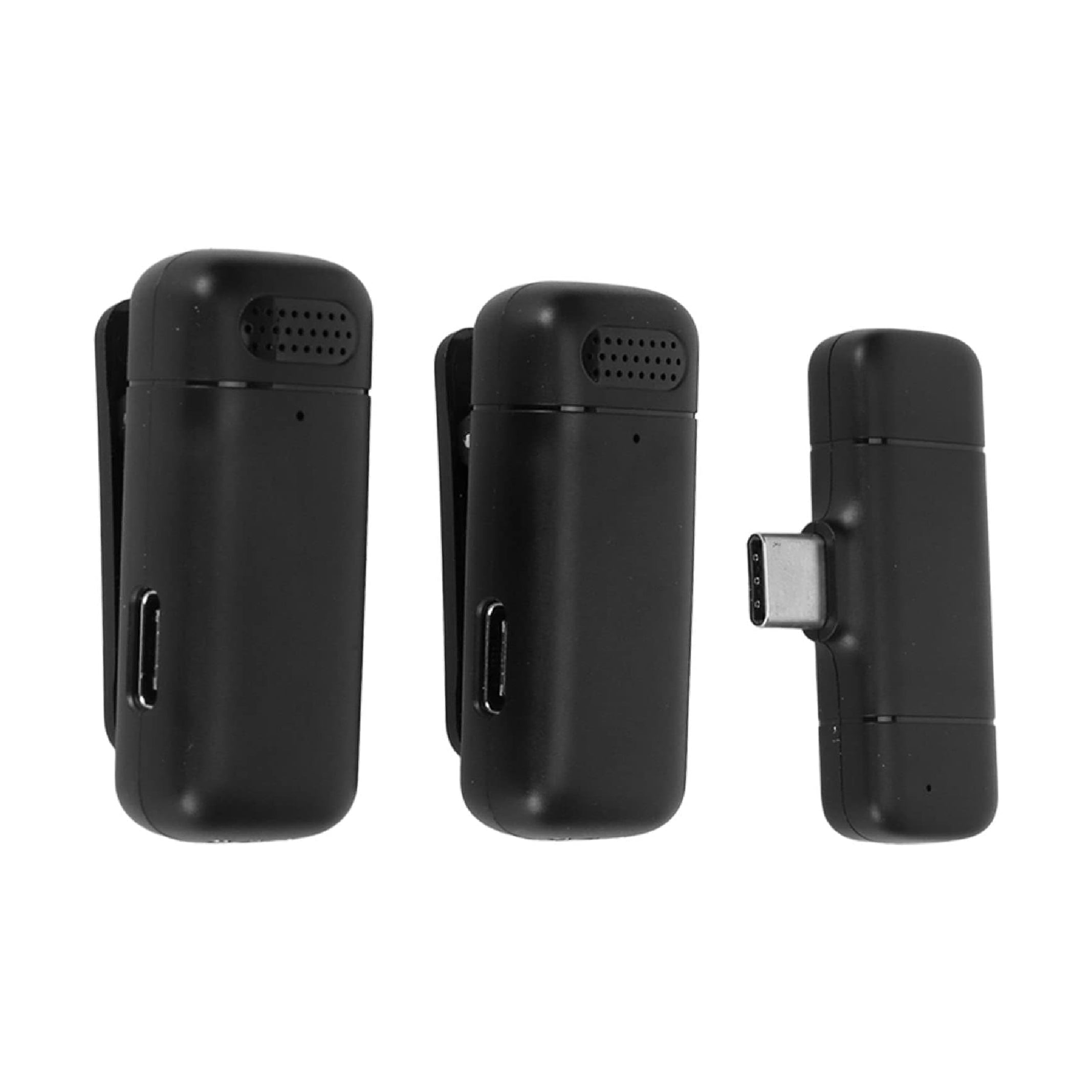 Wireless Hawk Microphone, 2.4G Type C Receiver Mini Lapel Mic with Charging Case