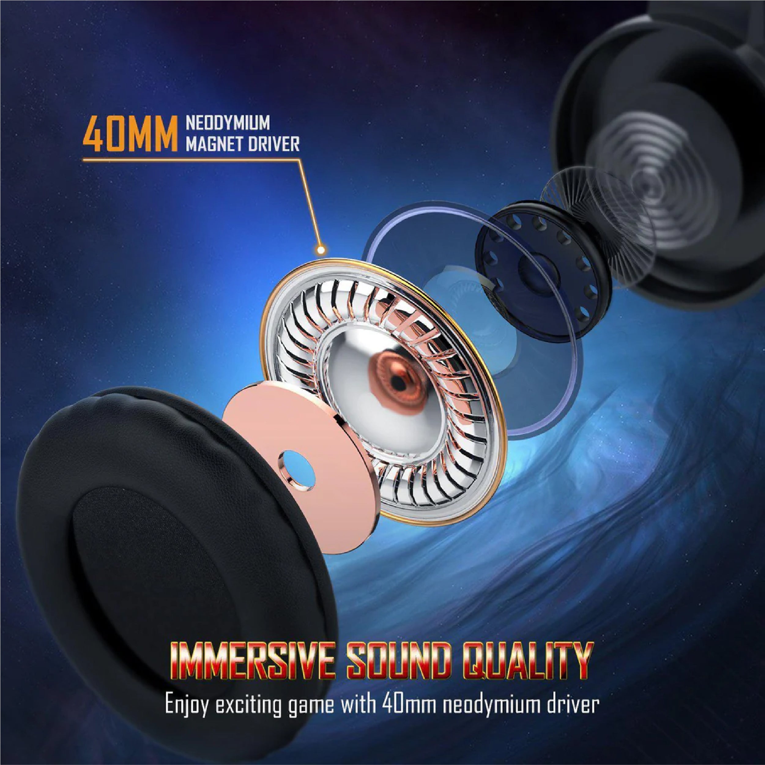 Onikuma K19 RGB Wired Stereo Gaming Headset with True Noise Cancellation