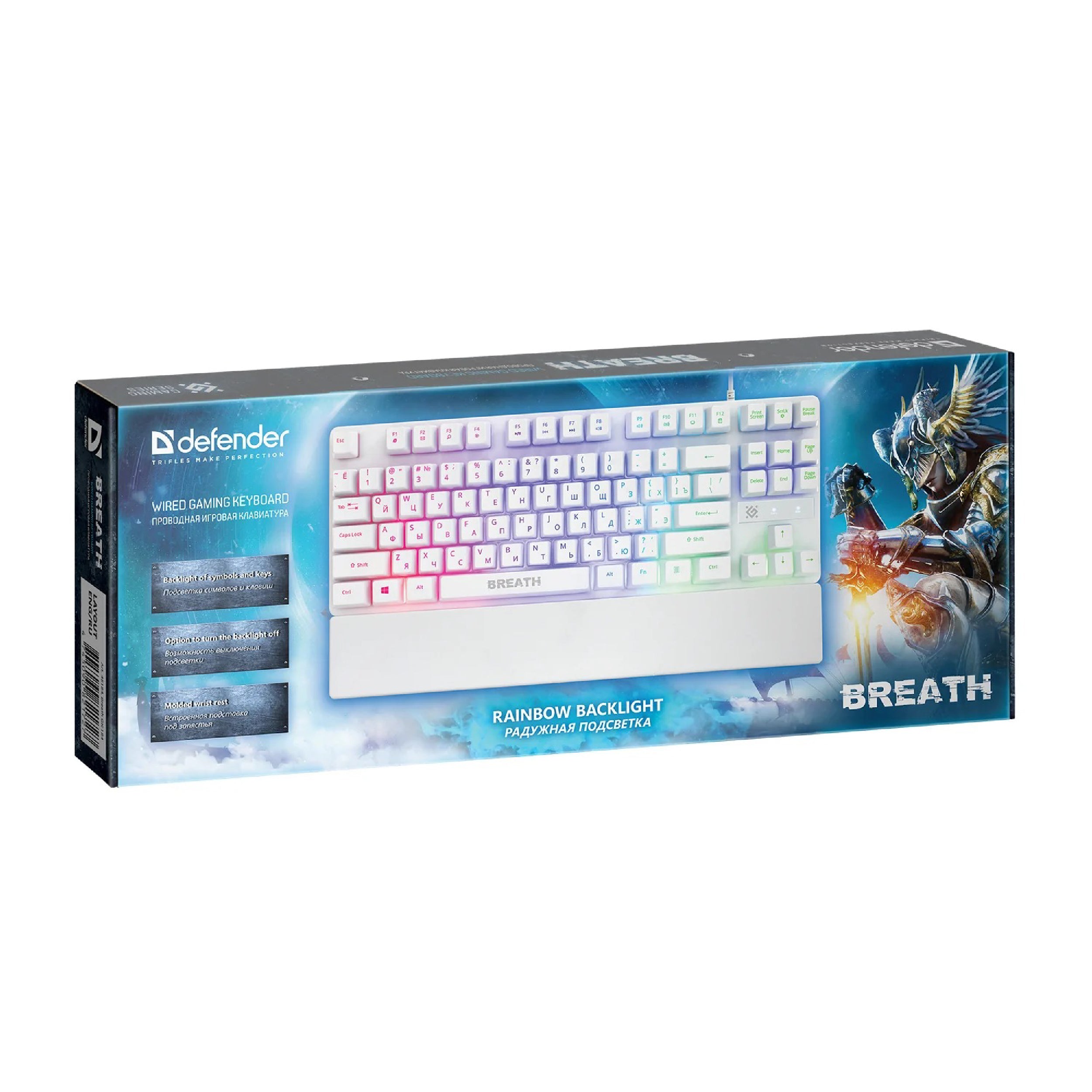 DEFENDER BREATH Wired Gaming Keyboard with RGB Backlight