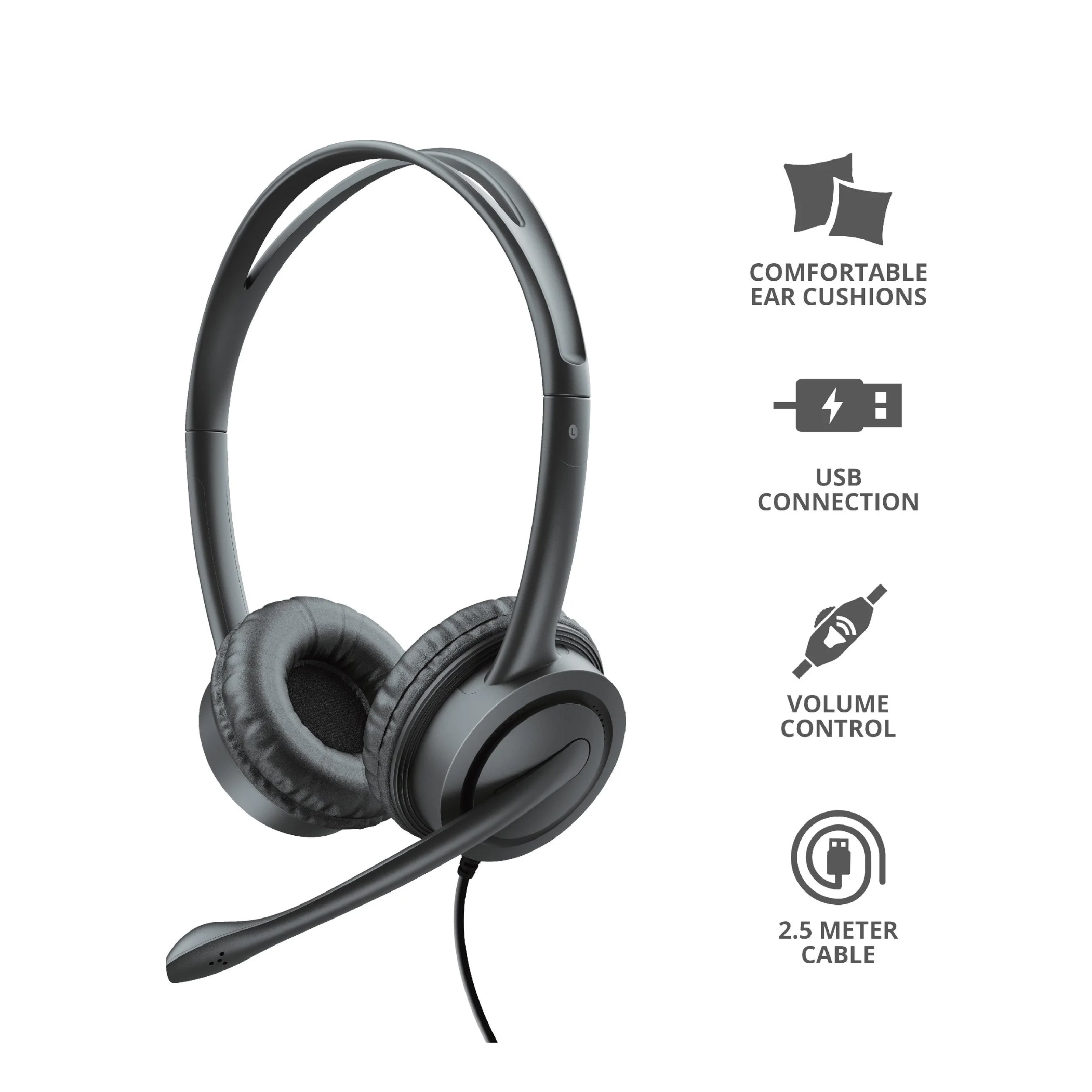 Trust Mauro Headset USB with Microphone